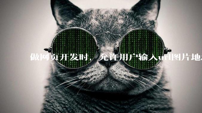 做网页开发时，允许用户输入url图片地址来作为自己的头像有什么风险？