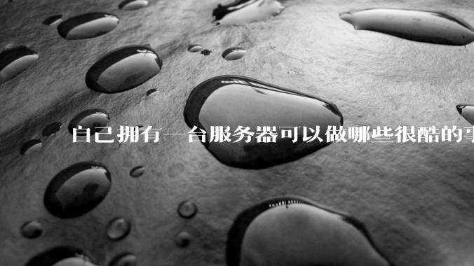 自己拥有一台服务器可以做哪些很酷的事情？