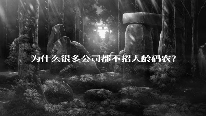 为什么很多公司都不招大龄码农？